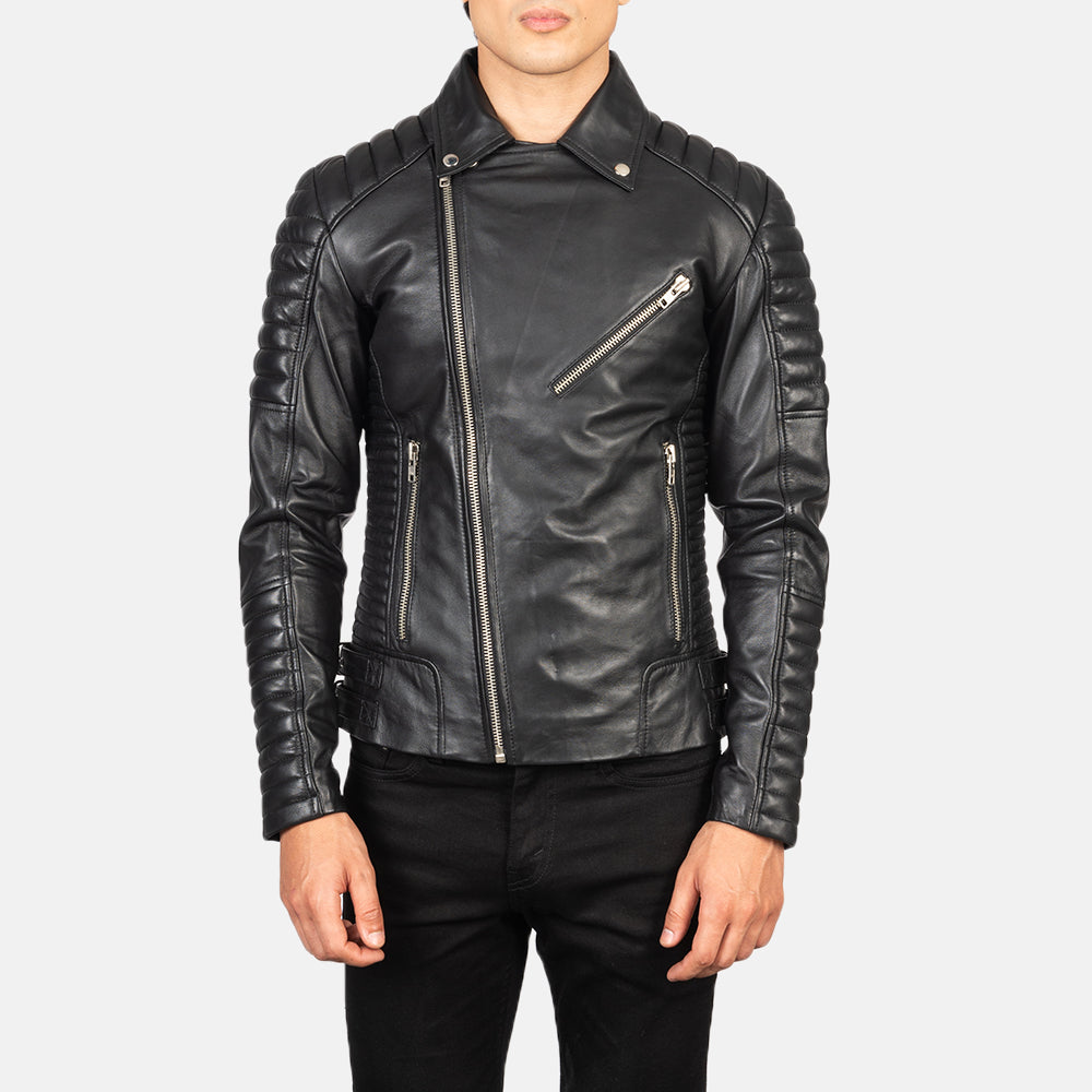 Dettaglio ravvicinato of Notch &amp; Zipper Hardware on Men's Armand Green Suede Biker Jacket