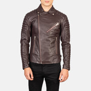 Armand Verde Giacca Biker in Pelle da Uomo – Vista prodotto alternativa 4