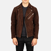 Armand Verde Giacca Biker in Pelle da Uomo – Vista prodotto alternativa 1