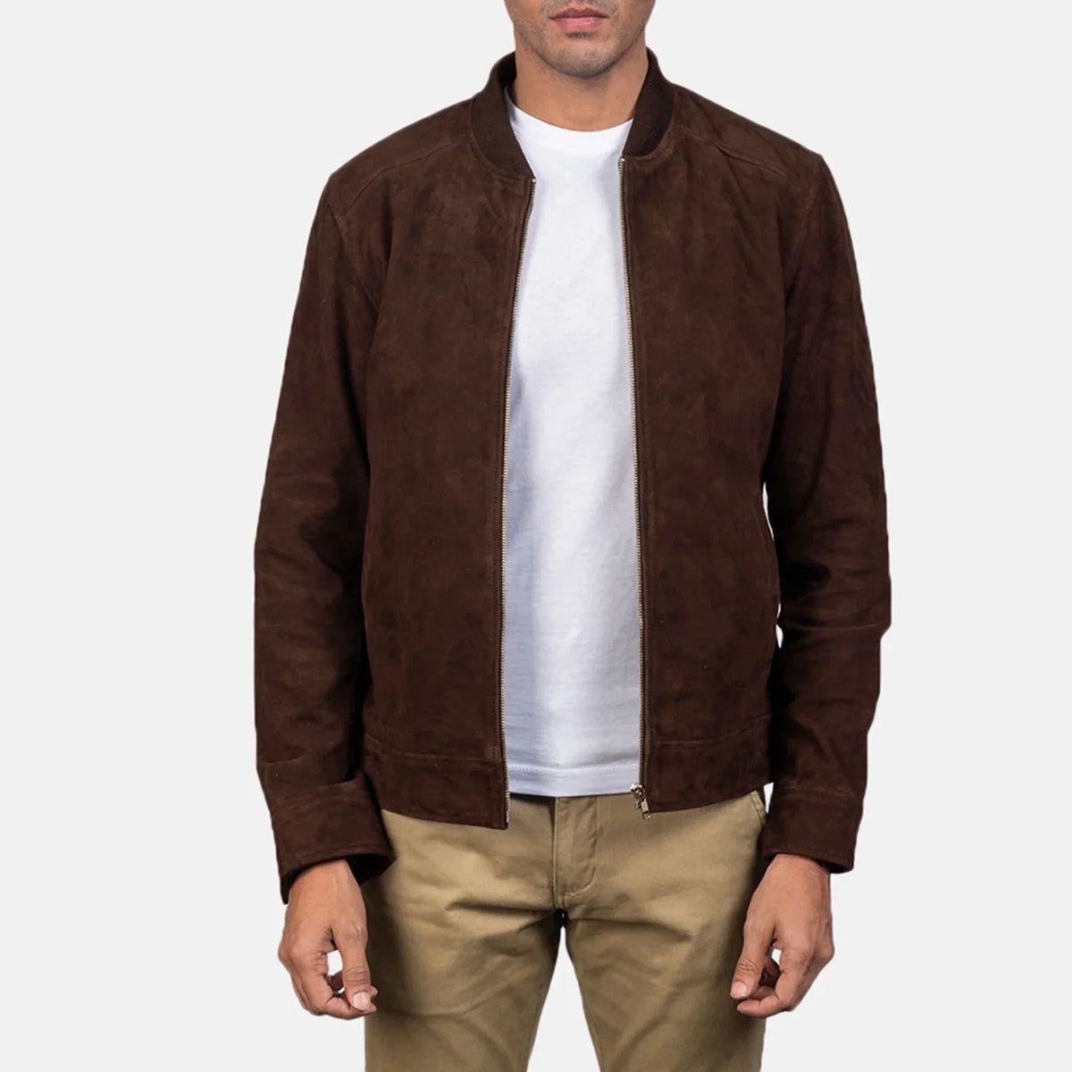 Blain Marrone Bomber in Pelle da Uomo – Vista prodotto alternativa 1