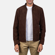 Blain Marrone Bomber in Pelle da Uomo – Vista prodotto alternativa 1