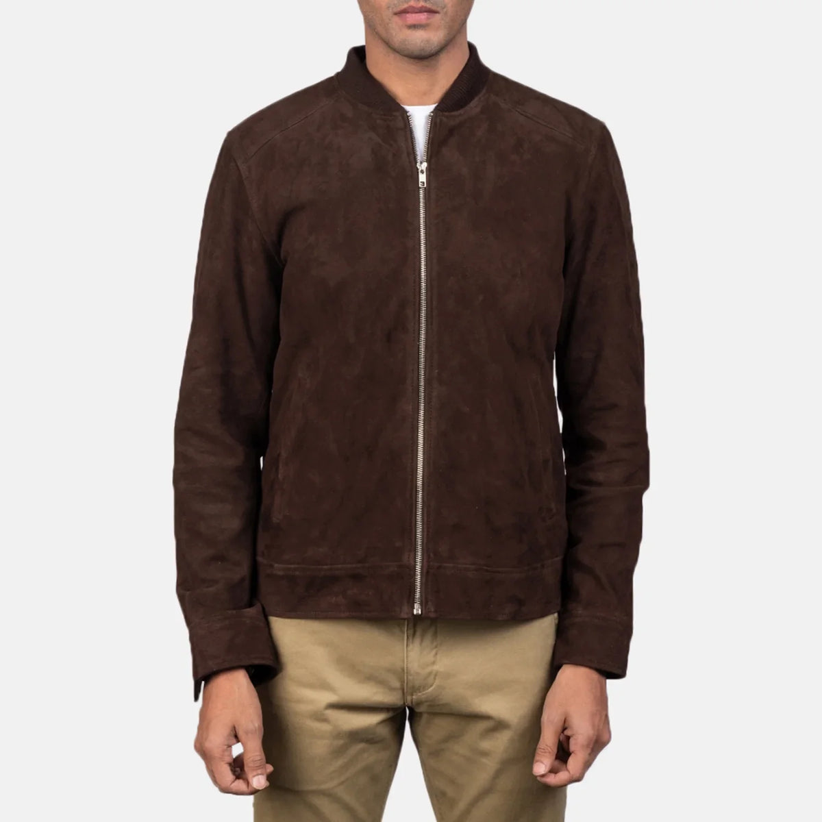 Blain Marrone Bomber in Pelle da Uomo – Vista prodotto alternativa 4