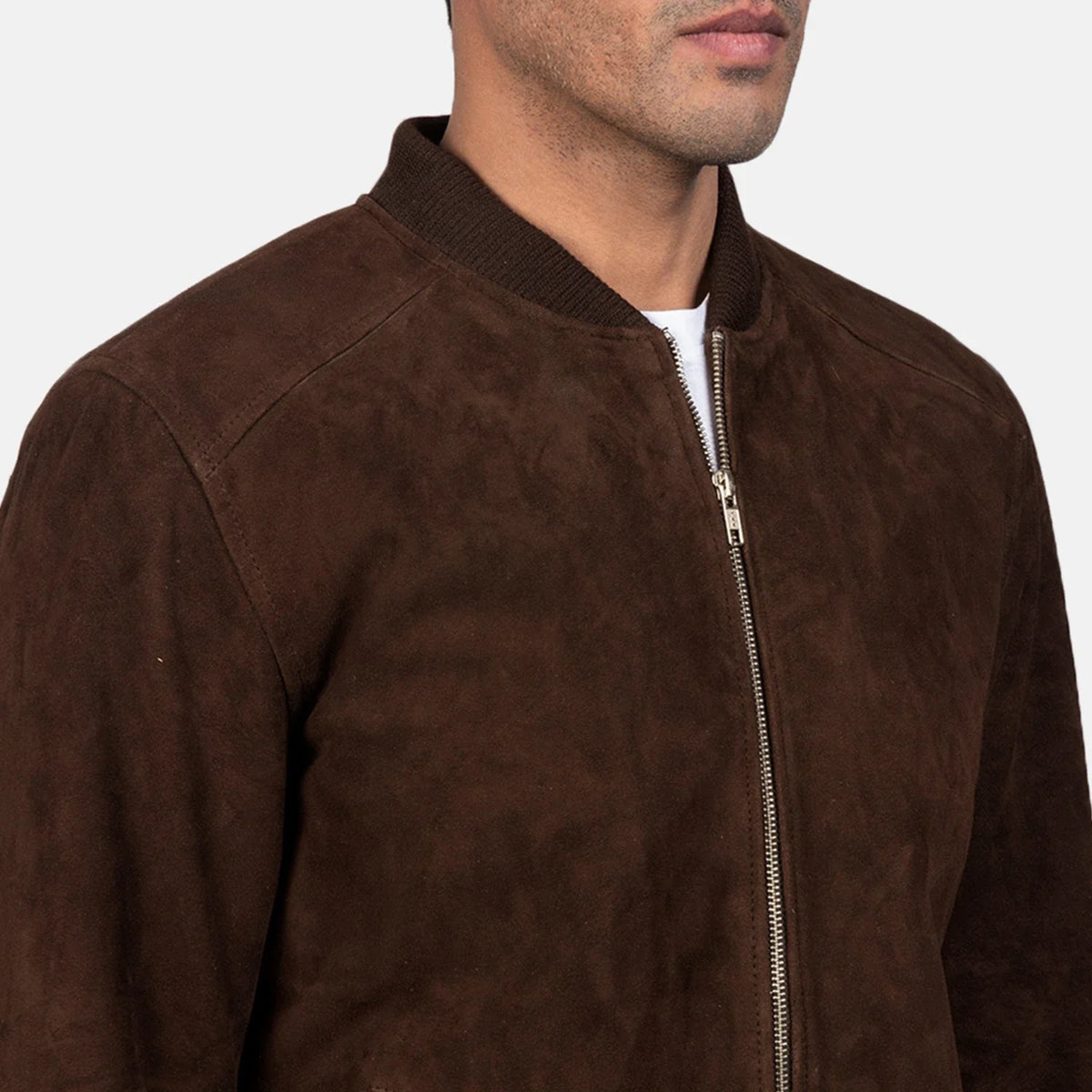 Blain Marrone Bomber in Pelle da Uomo – Vista prodotto alternativa 6