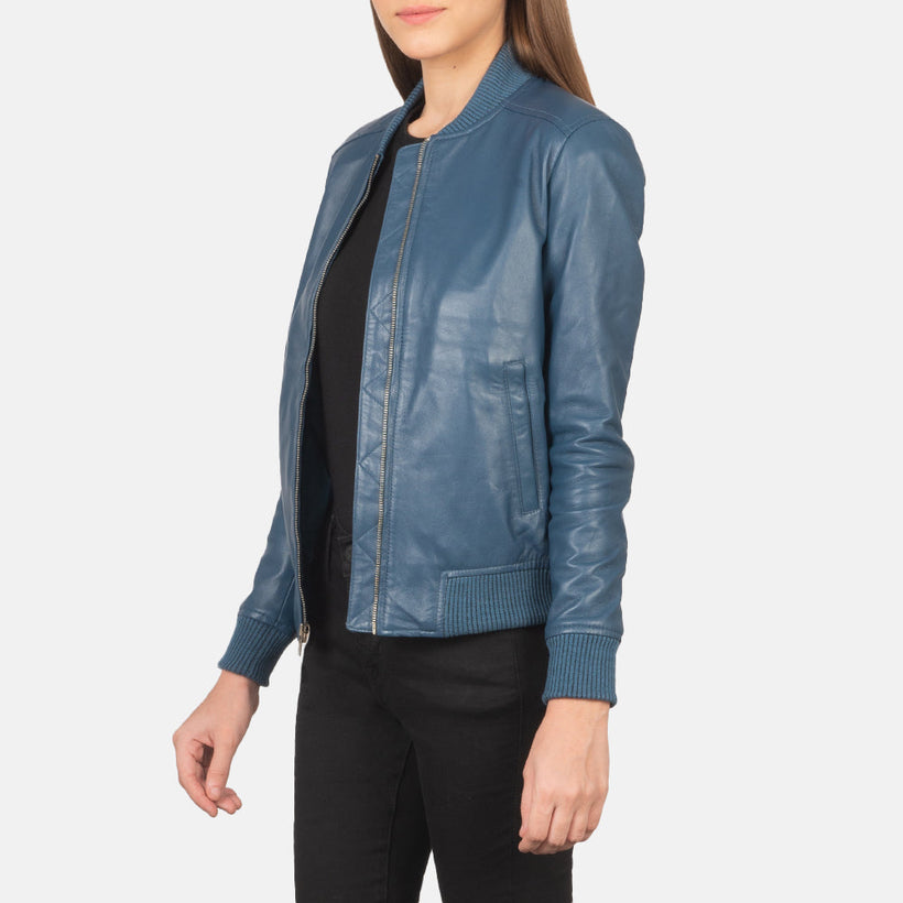 Bliss Blu Bomber in Pelle da Donna