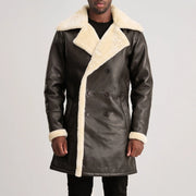 Charles Cappotto in Pelle Marrone Shearling Cappotto in Pelle da Uomo – Vista prodotto alternativa 4