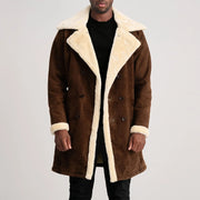 Charles Cappotto in Pelle Marrone Shearling Cappotto in Pelle da Uomo – Vista prodotto alternativa 1