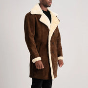 Charles Cappotto in Pelle Marrone Shearling Cappotto in Pelle da Uomo – Vista prodotto alternativa 2