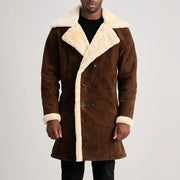 Charles Cappotto in Pelle Marrone Shearling Cappotto in Pelle da Uomo – Vista prodotto alternativa 4