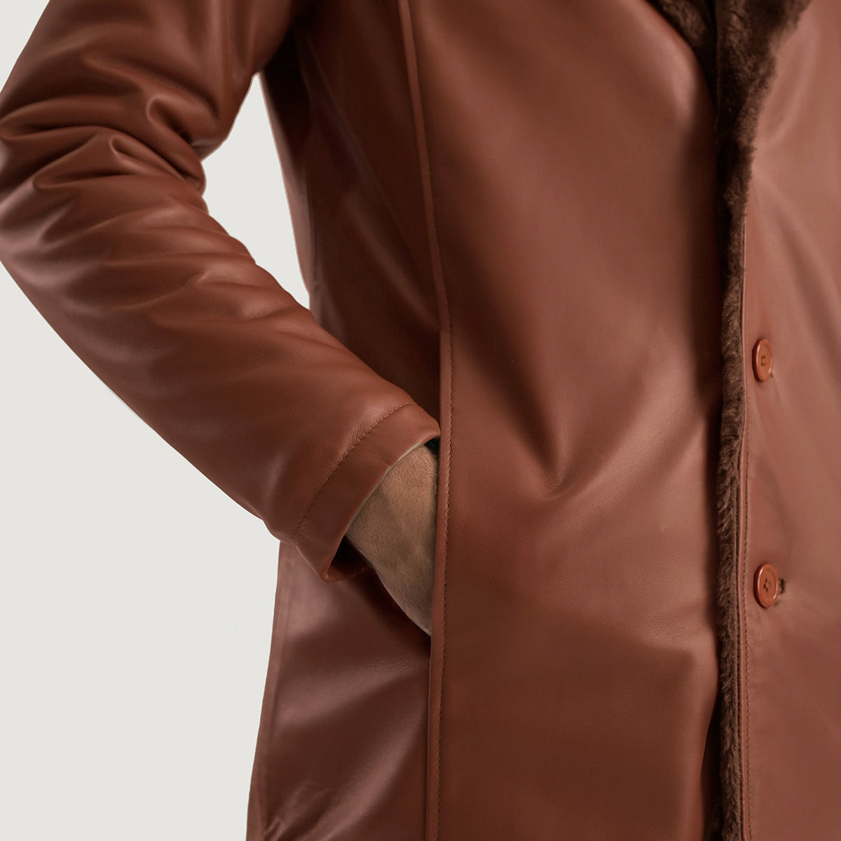 Vista interna Showing Faux Fur Lined (Torso) &amp; Dual Inside Utility Storage Pockets