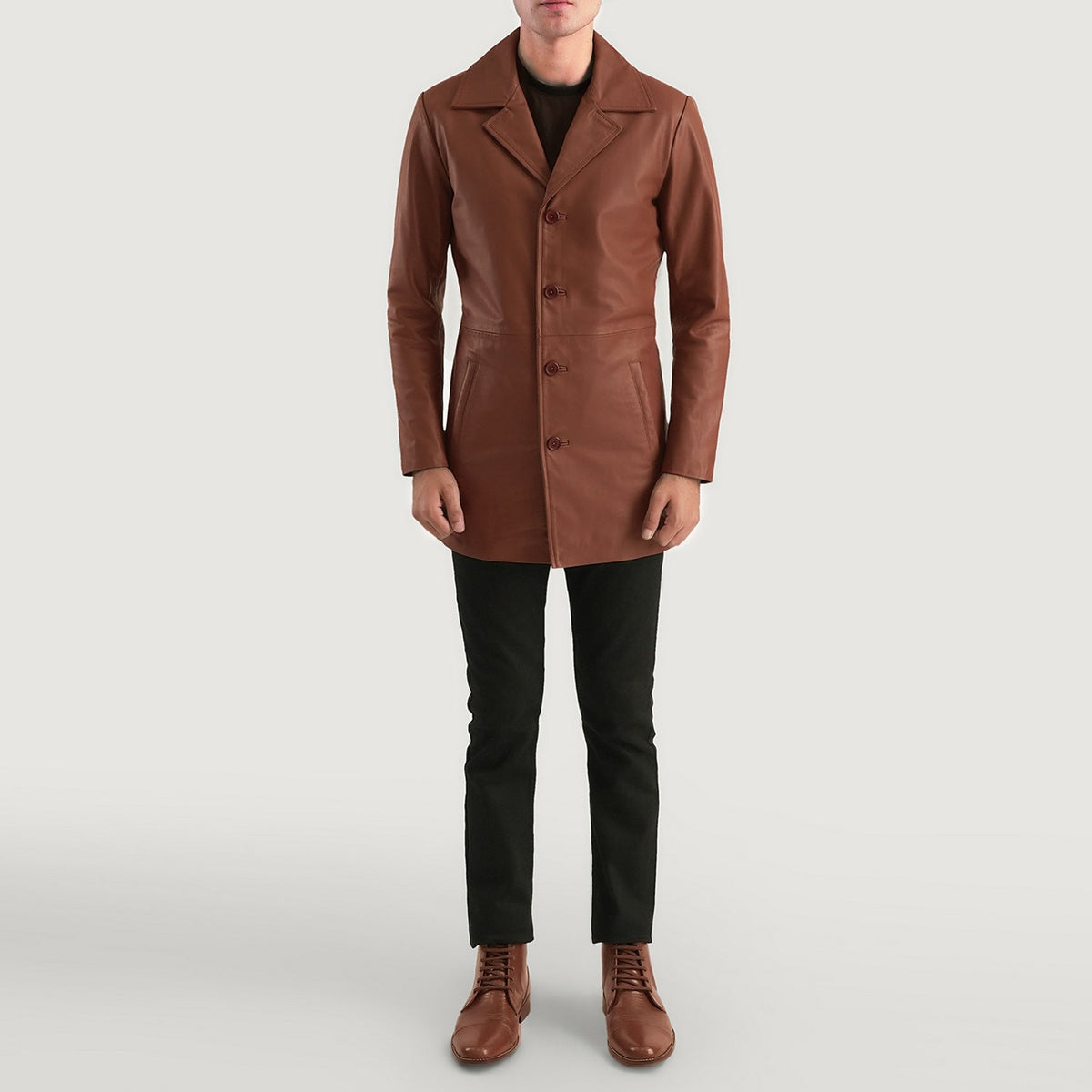 Classmith Cappotto in Pelle da Uomo – Vista prodotto alternativa 3