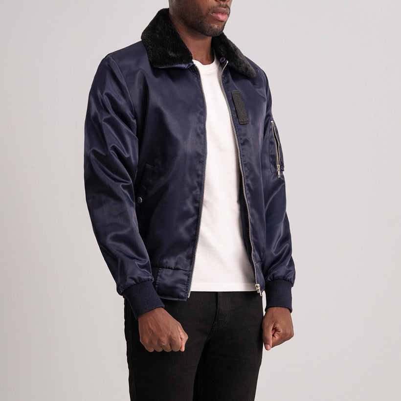 Clyde B-15 Blu Bomber in Pelle da Uomo