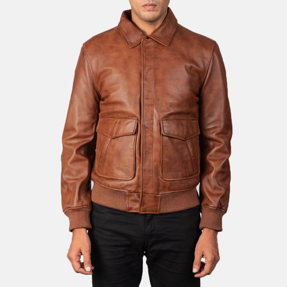 Coffmen Bomber in Pelle da Uomo – Vista prodotto alternativa 4