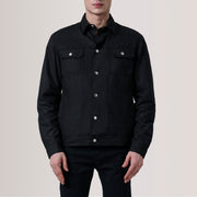 
Authentic Waxed Cotton Canvas Grain Texture & Heavy-Duty Seam Stitching Detail