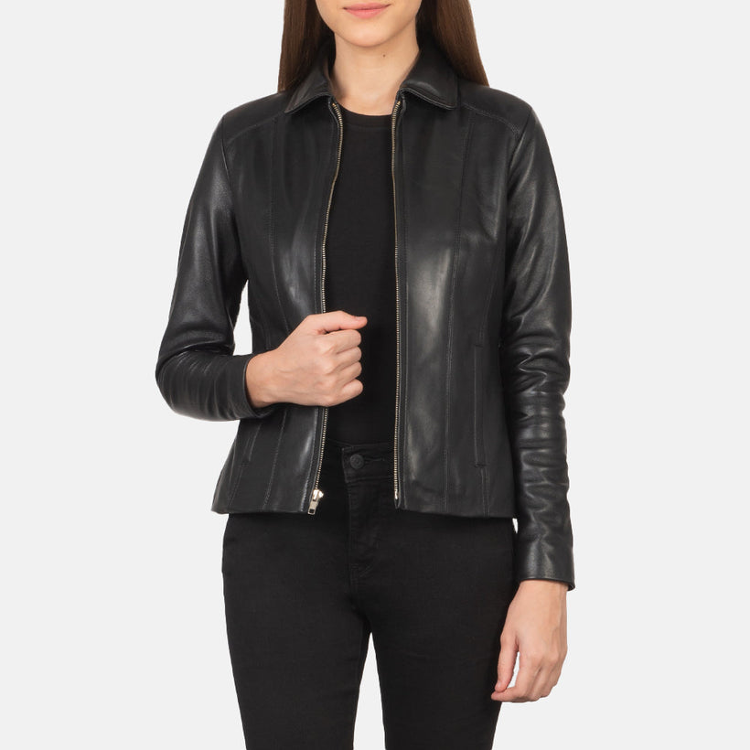 Colette Nero Giacca in Pelle da Donna
