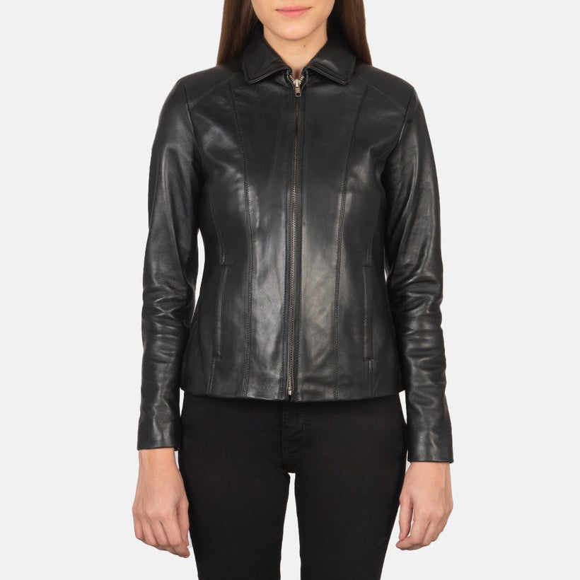 Colette Nero Giacca in Pelle da Donna