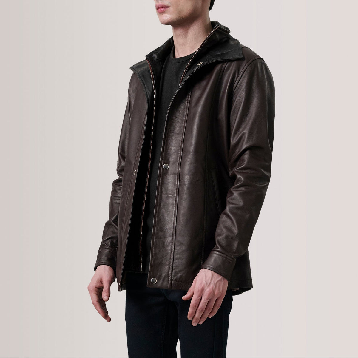 Connor Cappotto in Pelle da Uomo – Vista prodotto alternativa 3
