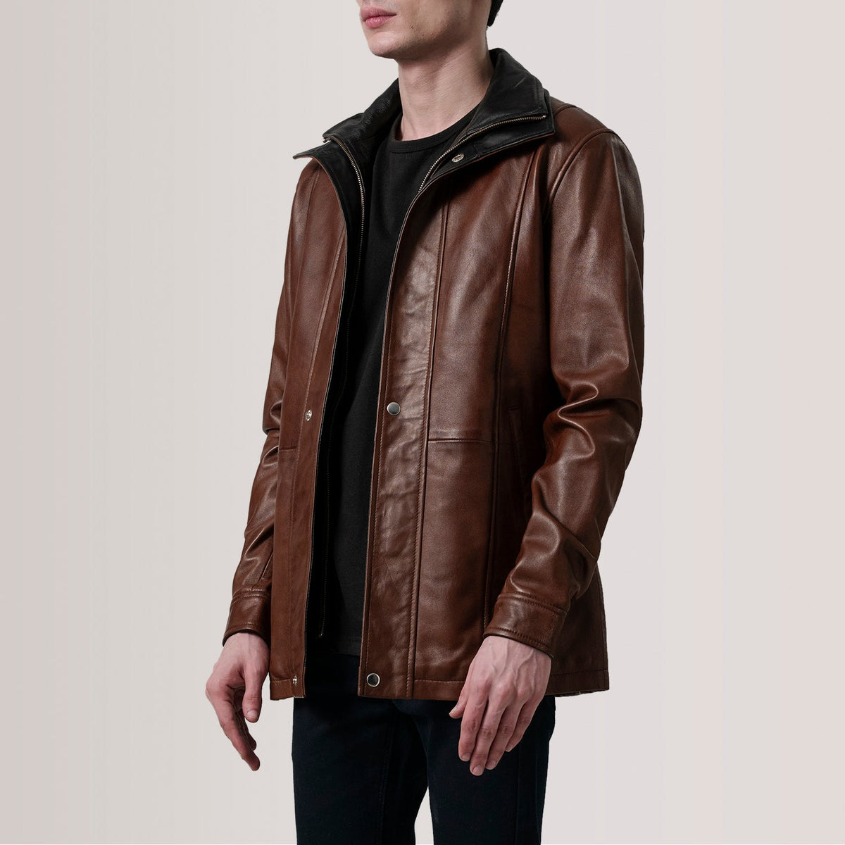 Connor Cappotto in Pelle da Uomo – Vista prodotto alternativa 3