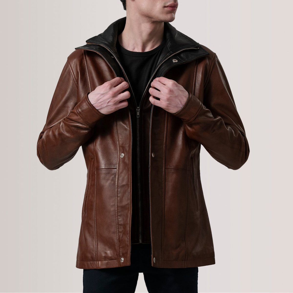 Connor Cappotto in Pelle da Uomo – Vista prodotto alternativa 5