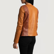 Authentic Sheepskin Leather with Aniline Finish Grain Texture &amp; Heavy-Duty Seam Stitching Detail
