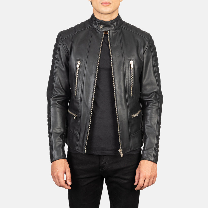 Damian Giacca Biker in Pelle da Uomo