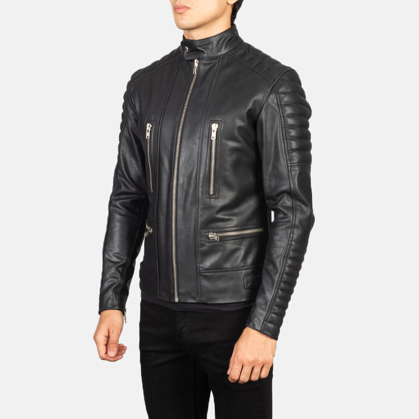 Damian Giacca Biker in Pelle da Uomo