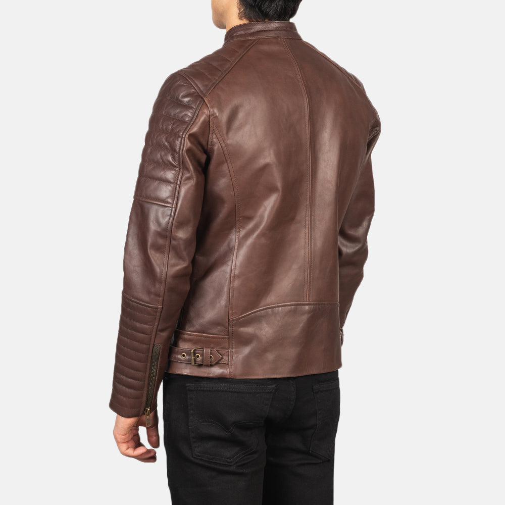 Damian Giacca Biker in Pelle da Uomo – Vista prodotto alternativa 5