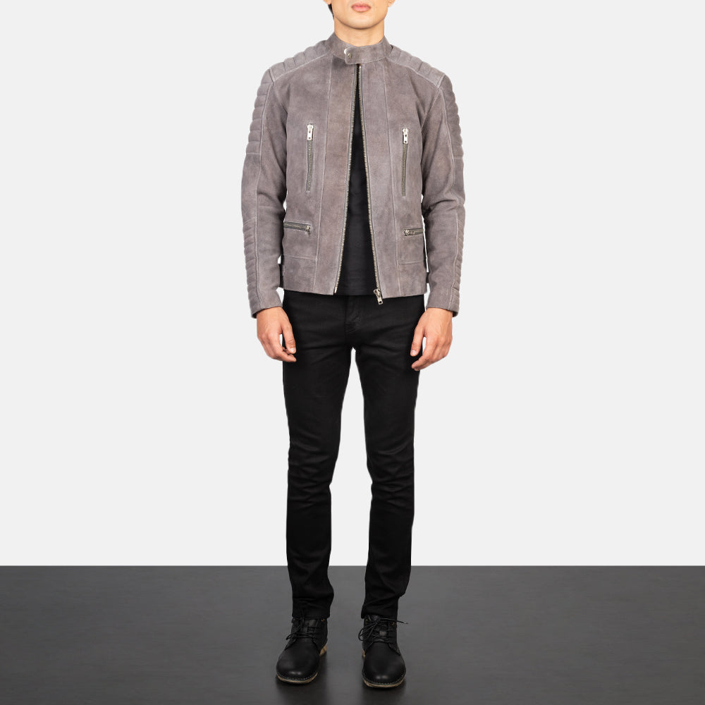 Damian Giacca Biker in Pelle da Uomo – Vista prodotto alternativa 3
