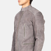 Damian Giacca Biker in Pelle da Uomo – Vista prodotto alternativa 6