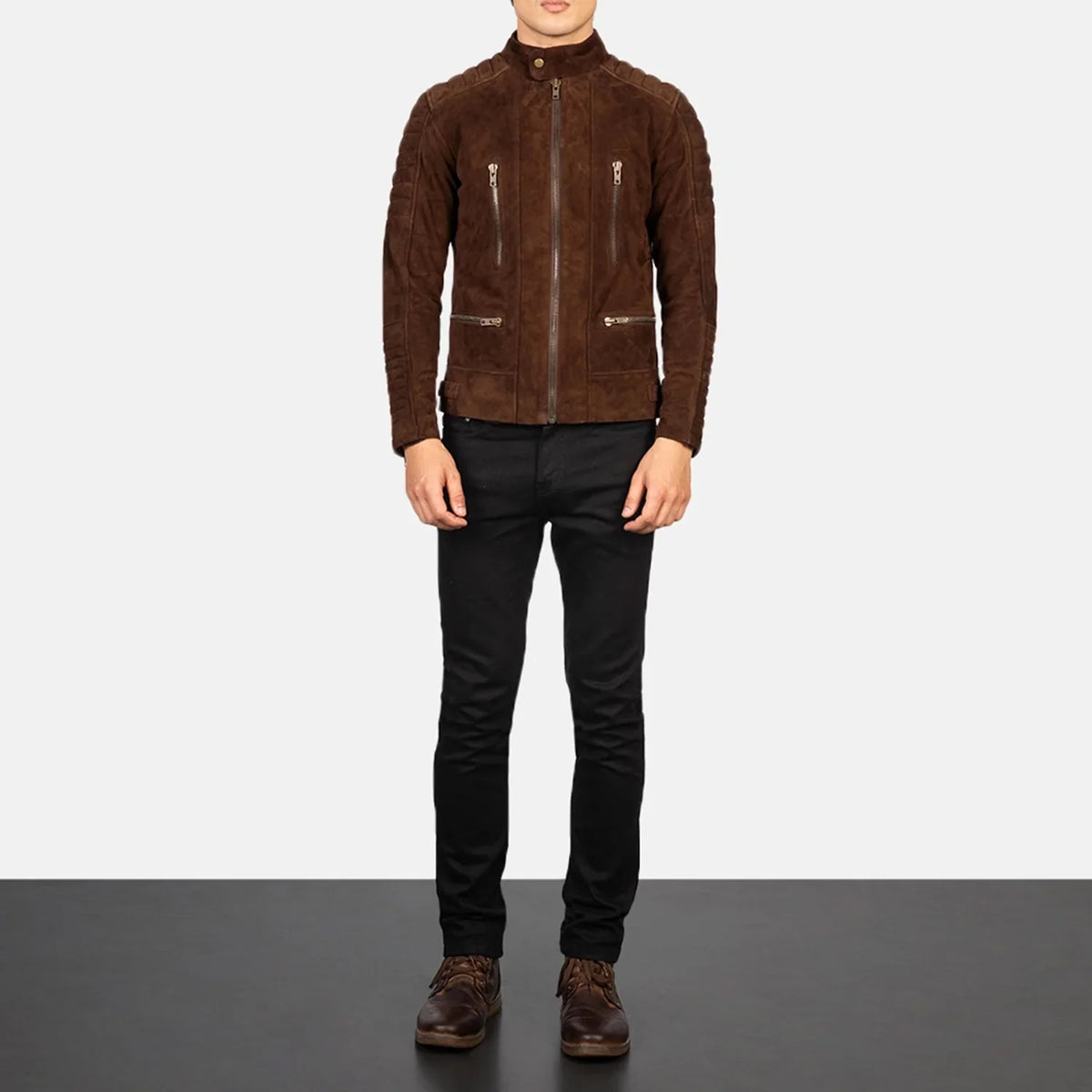 Damian Giacca Biker in Pelle da Uomo – Vista prodotto alternativa 3