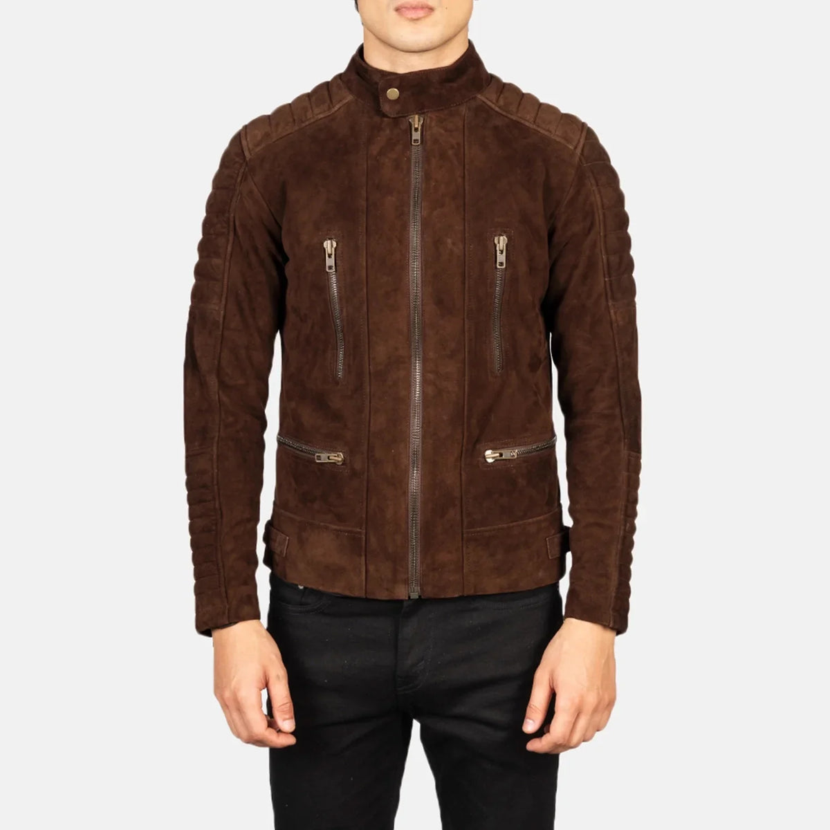 Damian Giacca Biker in Pelle da Uomo – Vista prodotto alternativa 4