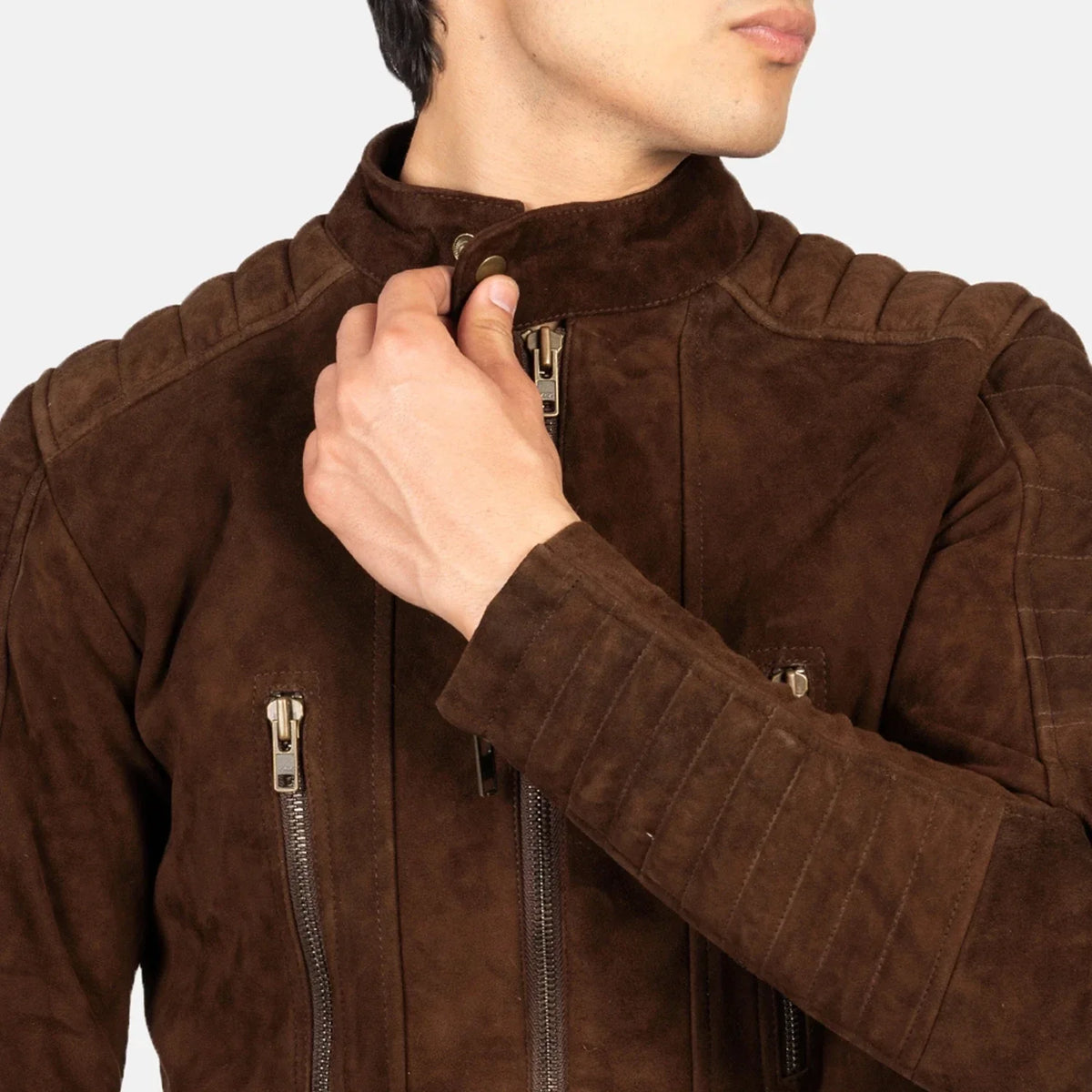 Damian Giacca Biker in Pelle da Uomo – Vista prodotto alternativa 6