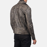 Danny Trapuntato Giacca Biker in Pelle da Uomo – Vista prodotto alternativa 6