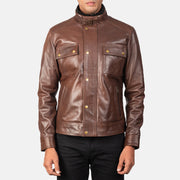 Darren Giacca Biker in Pelle da Uomo – Vista prodotto alternativa 4