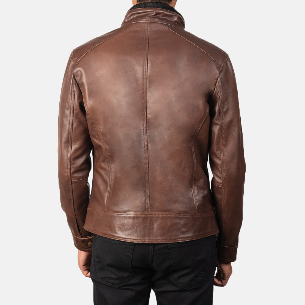 Darren Giacca Biker in Pelle da Uomo – Vista prodotto alternativa 5