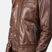 Darren Giacca Biker in Pelle da Uomo – Vista prodotto alternativa 6