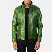 Darren Giacca Biker in Pelle da Uomo – Vista prodotto alternativa 1