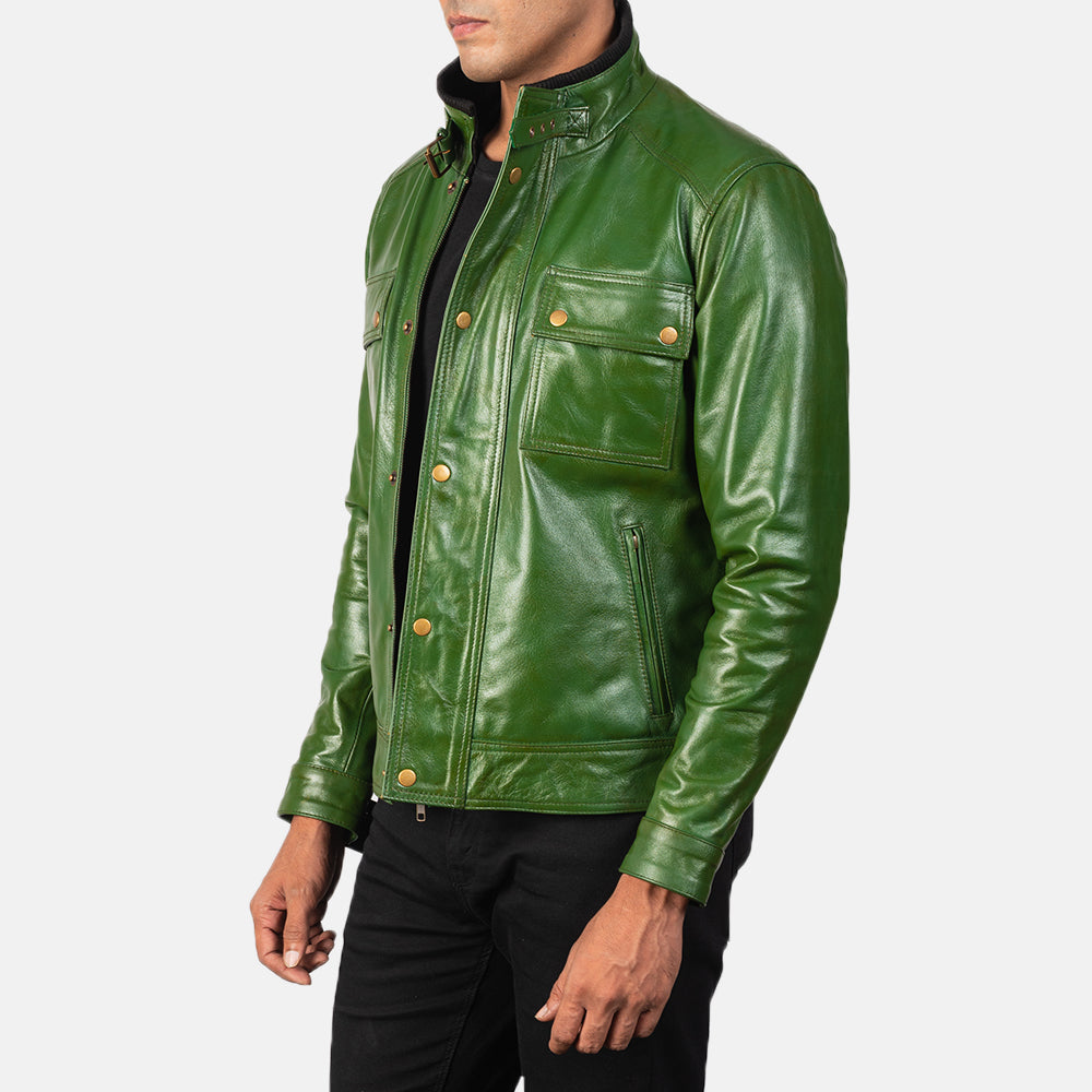 Darren Giacca Biker in Pelle da Uomo – Vista prodotto alternativa 2