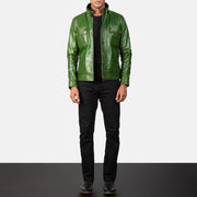 Darren Giacca Biker in Pelle da Uomo – Vista prodotto alternativa 4