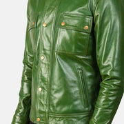 Darren Giacca Biker in Pelle da Uomo – Vista prodotto alternativa 6