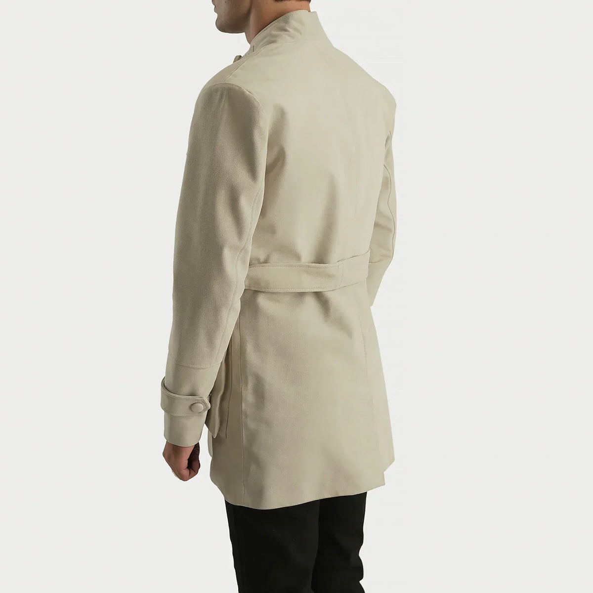 
Authentic Cowhide Suede with Suede Finish Grain Texture & Heavy-Duty Seam Stitching Detail