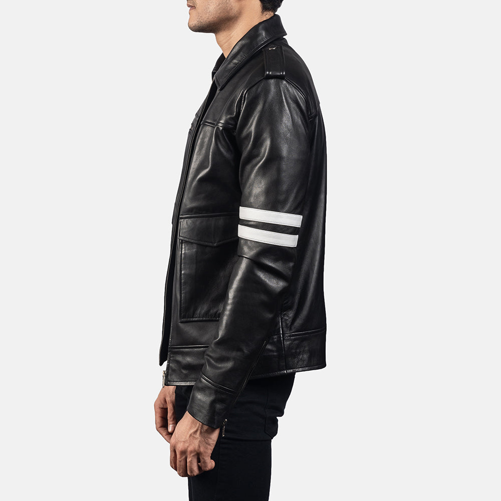 Authentic Sheepskin Leather Grain Texture &amp; Heavy-Duty Seam Stitching Detail