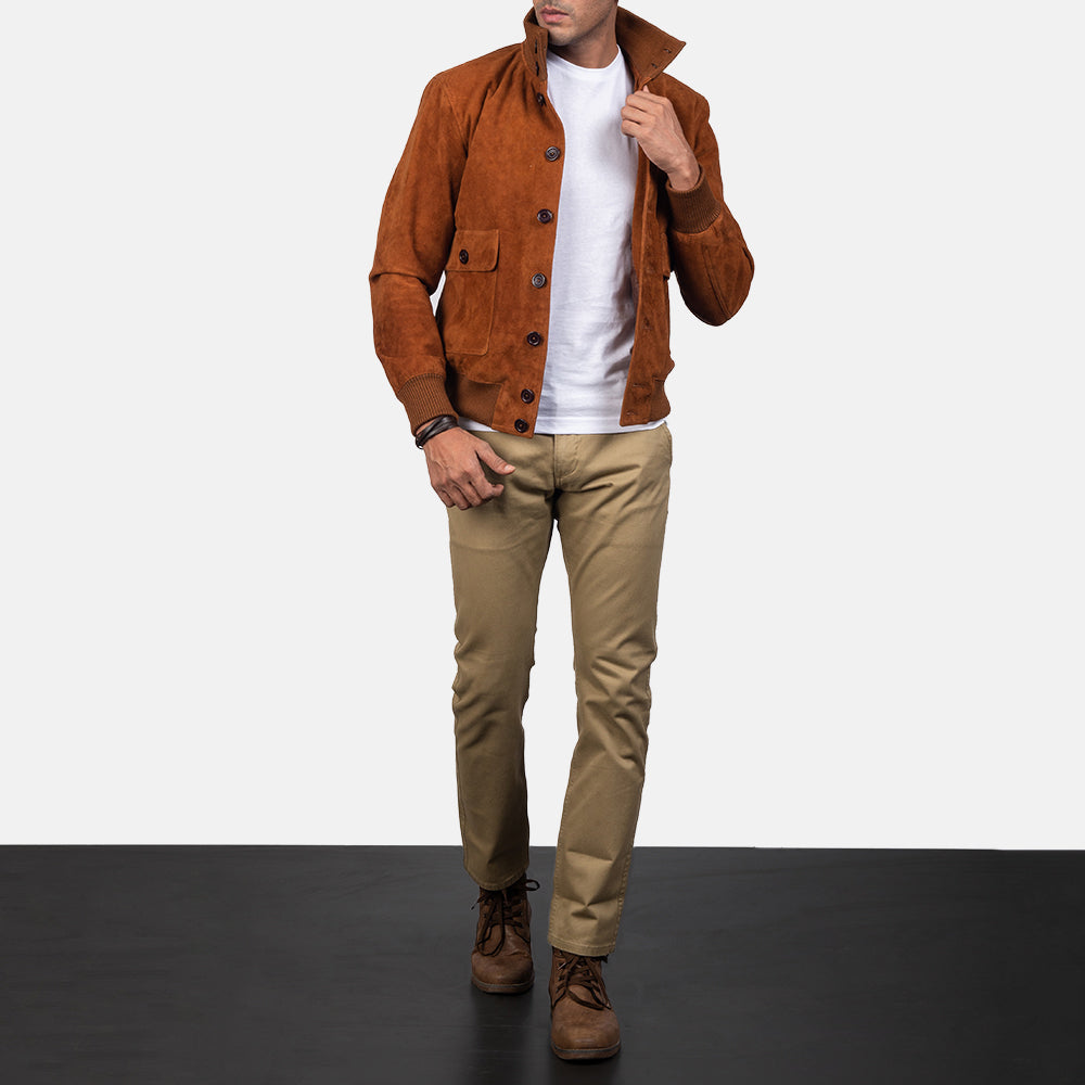 Eaton Bomber in Pelle da Uomo – Vista prodotto alternativa 4