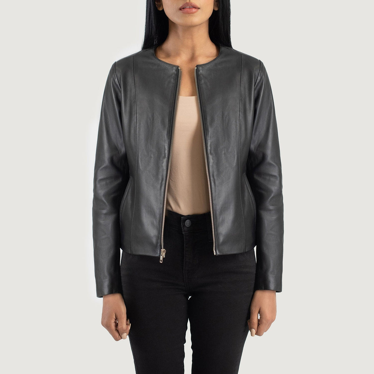 
Elixir Collarless Giacca in Pelle da Donna – alternate product view 1