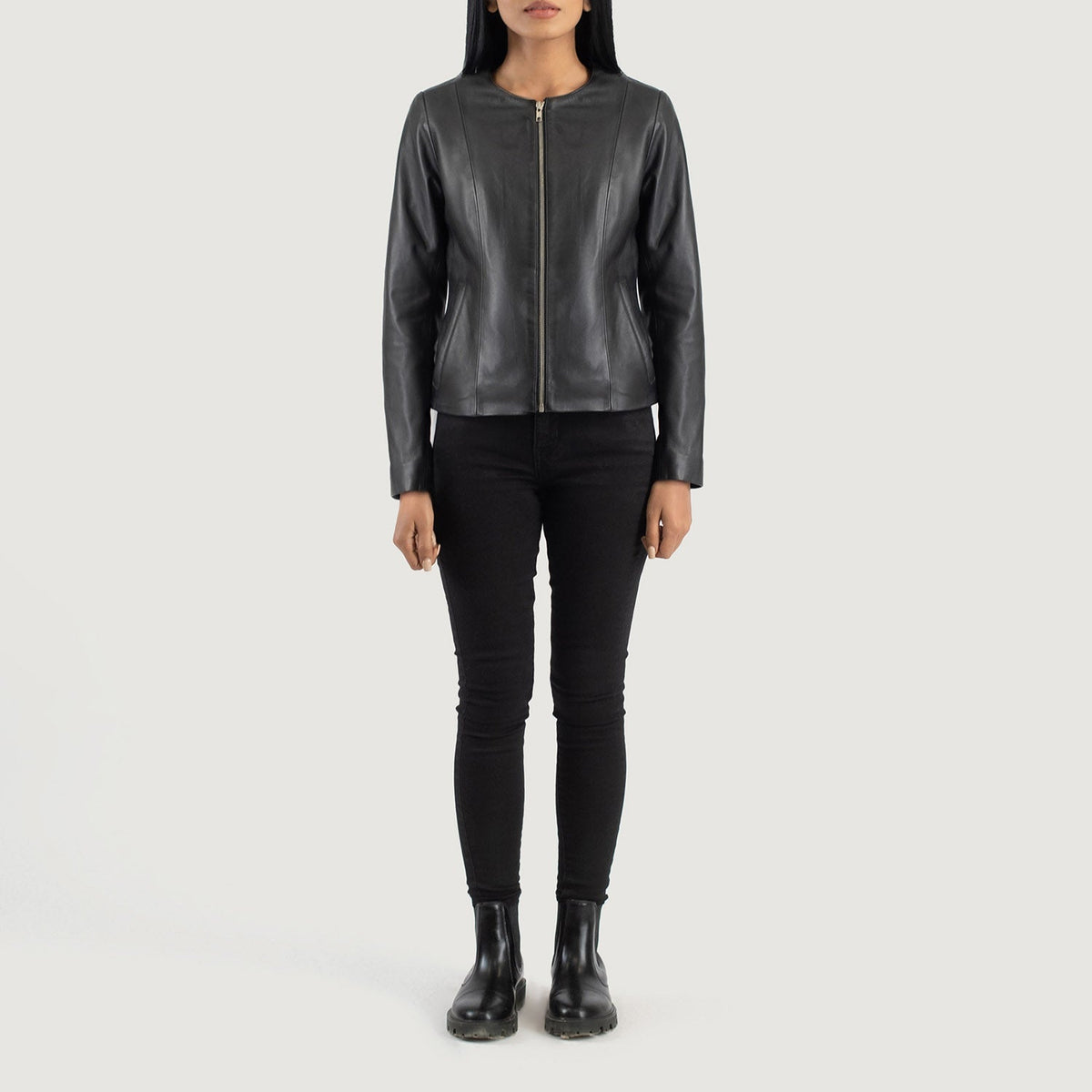 
Elixir Collarless Giacca in Pelle da Donna – alternate product view 3