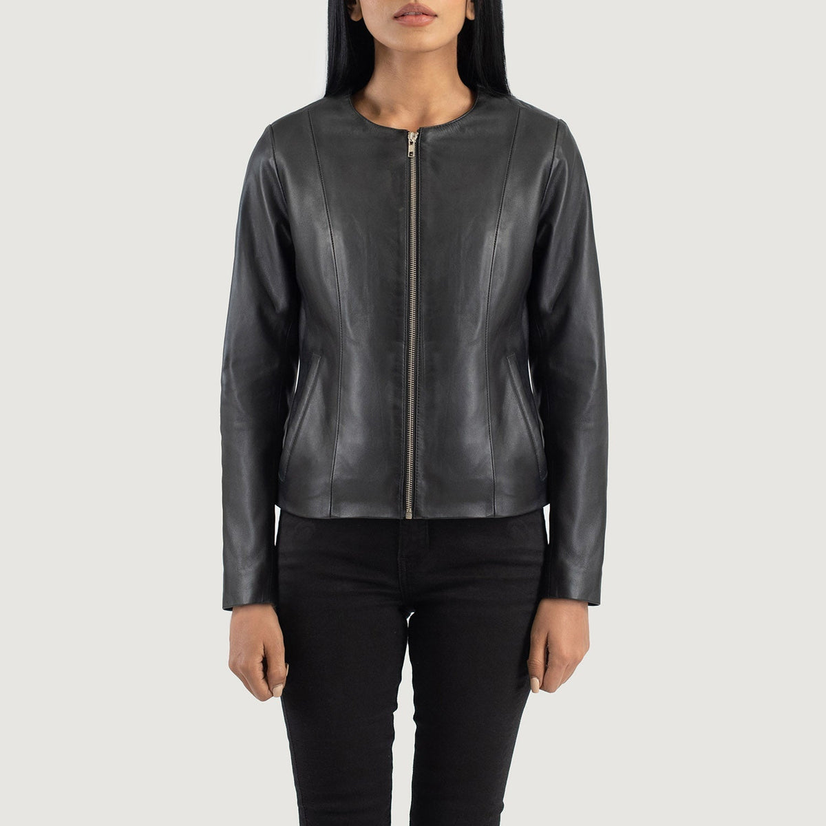 
Elixir Collarless Giacca in Pelle da Donna – alternate product view 4