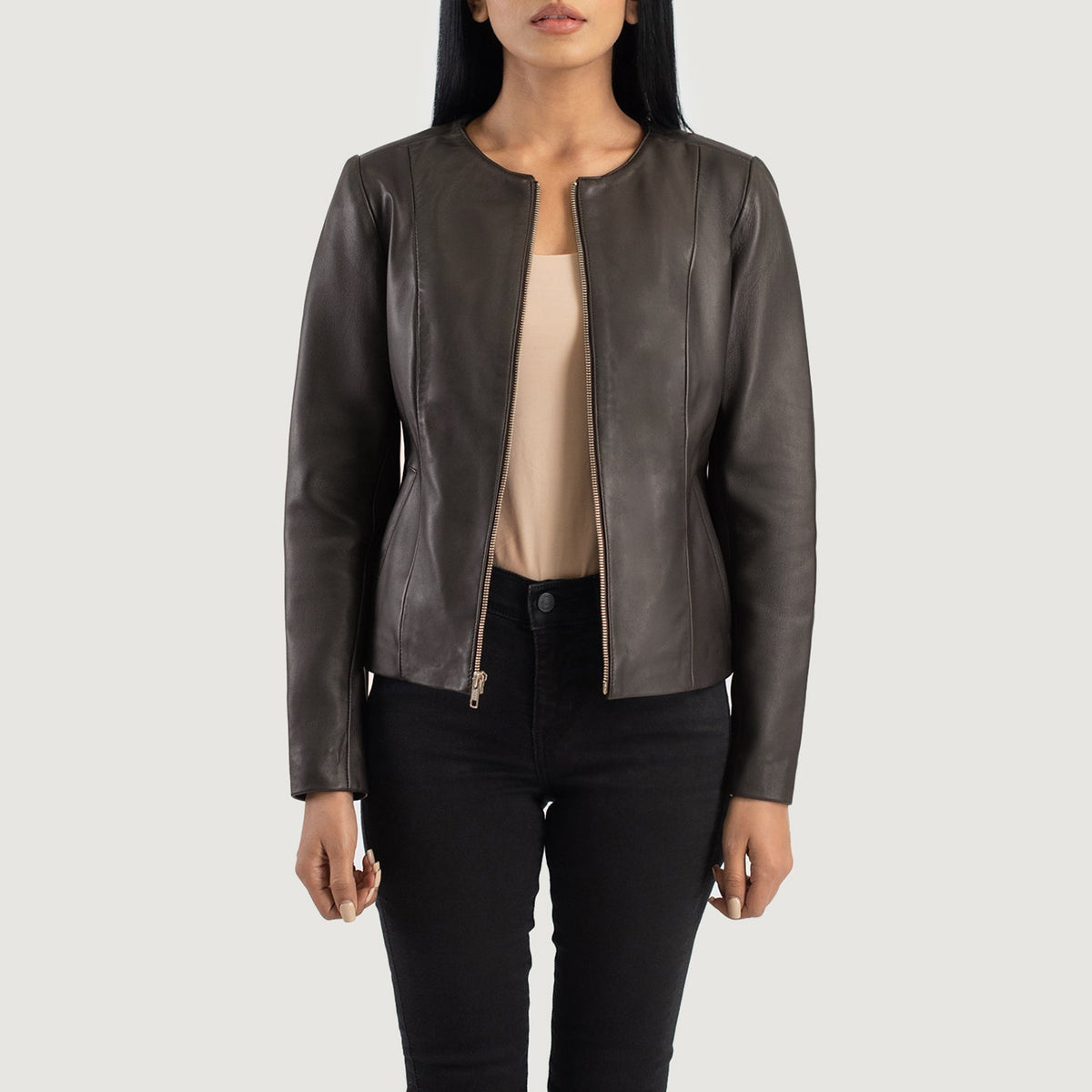 
Elixir Collarless Giacca in Pelle da Donna – alternate product view 1