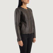 
Elixir Collarless Giacca in Pelle da Donna – alternate product view 2