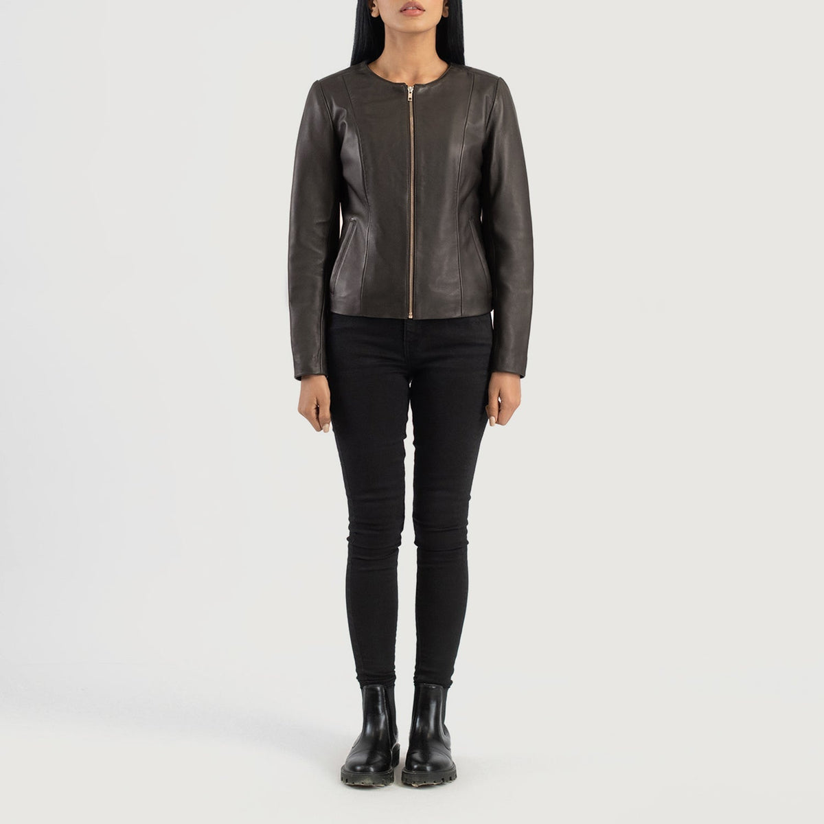 
Elixir Collarless Giacca in Pelle da Donna – alternate product view 3