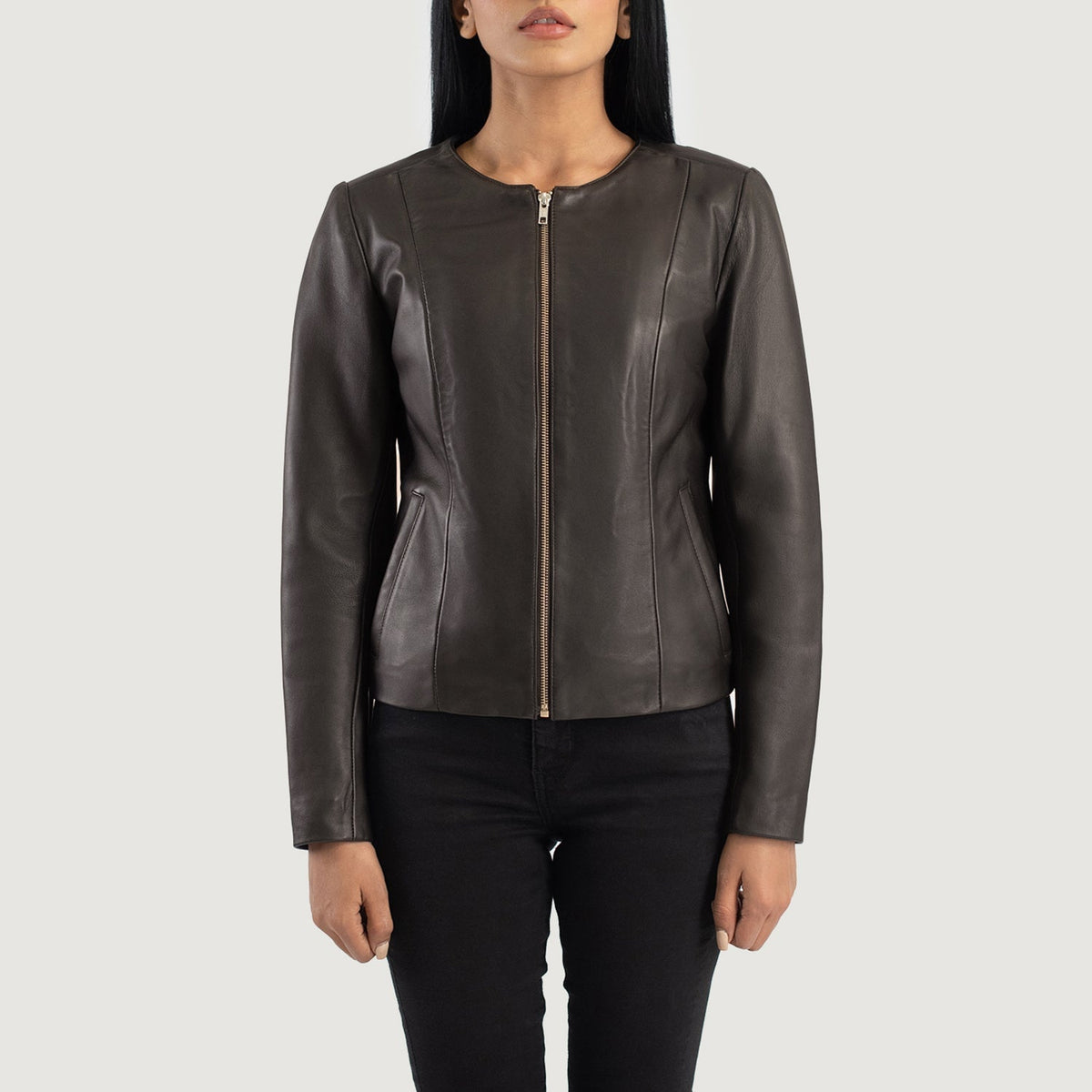 
Elixir Collarless Giacca in Pelle da Donna – alternate product view 4