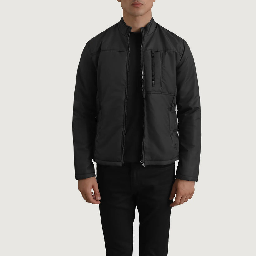 Elliot Nero Lightweight Giacca in Pelle da Uomo